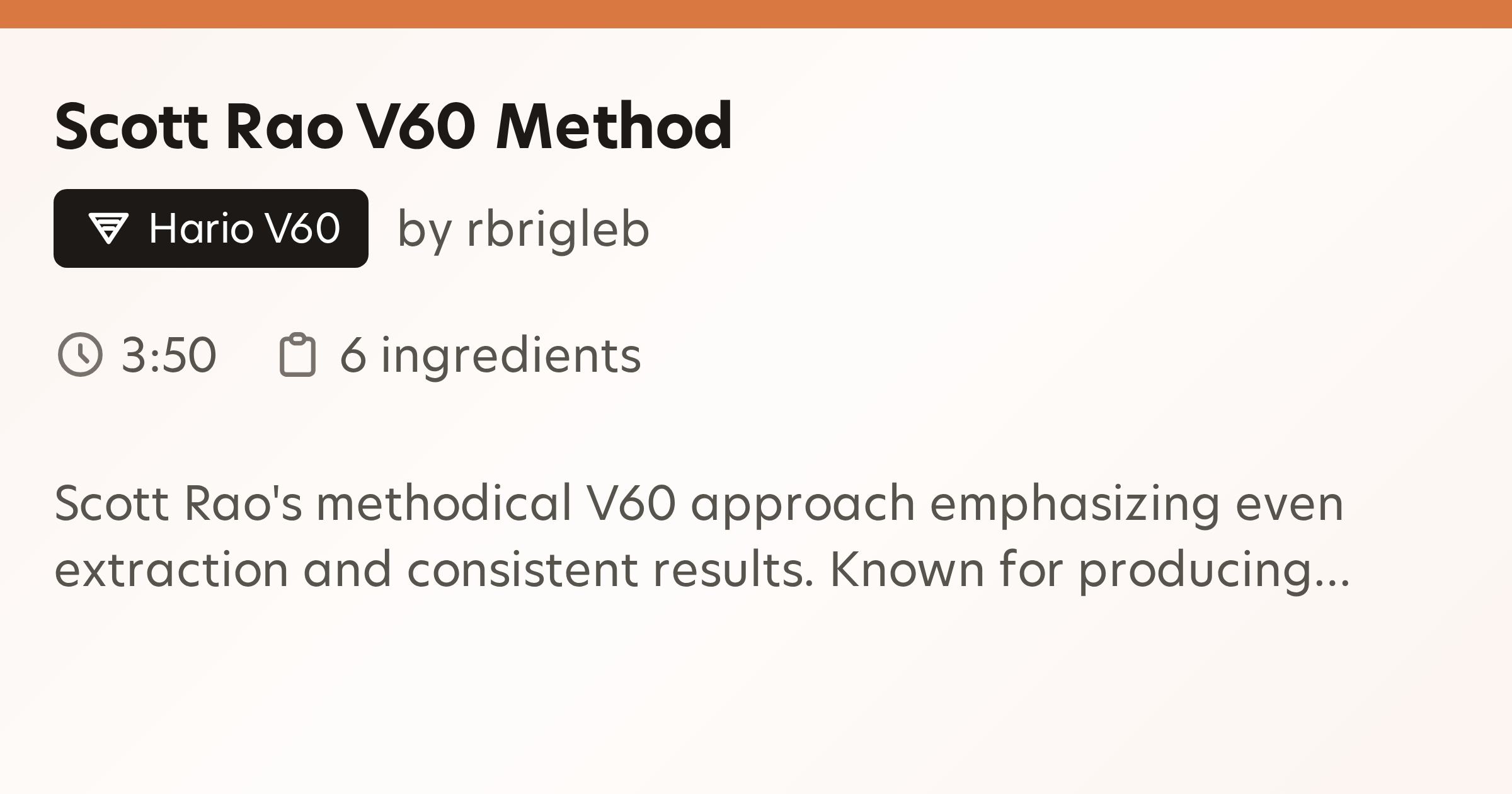Scott Rao V60 Method - Hario V60 Coffee Recipe by Raymond Brigleb ...